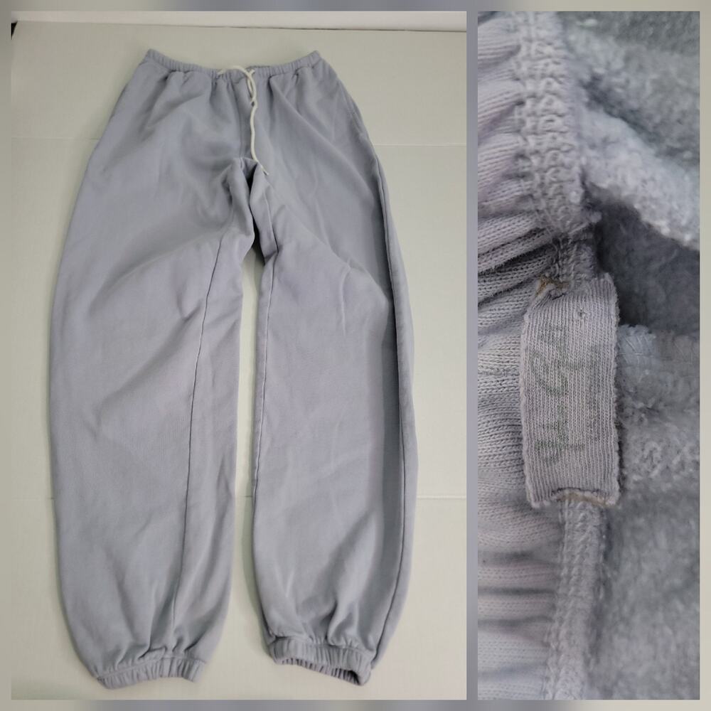John Galt Brandy Melville Jogger Sweatpants OS Boyfriend Pull On Blue Gray